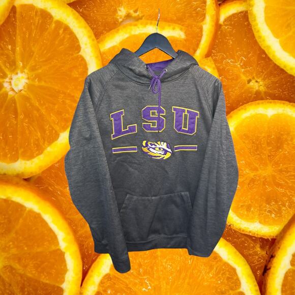 Colosseum Men's Black LSU Tigers Arch & Logo 3.0 Pullover Hoodie Size‎ L - Picture 2 of 7